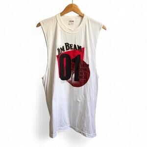 Vintage 90s Jim Beam Whiskey Tank Top Men’s XL Retro Summer Streetwear